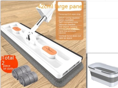 Nouveau Mop Plat Large Style 360° Rotation - Parfait pour Tous Types de Sols - Allomarc.com