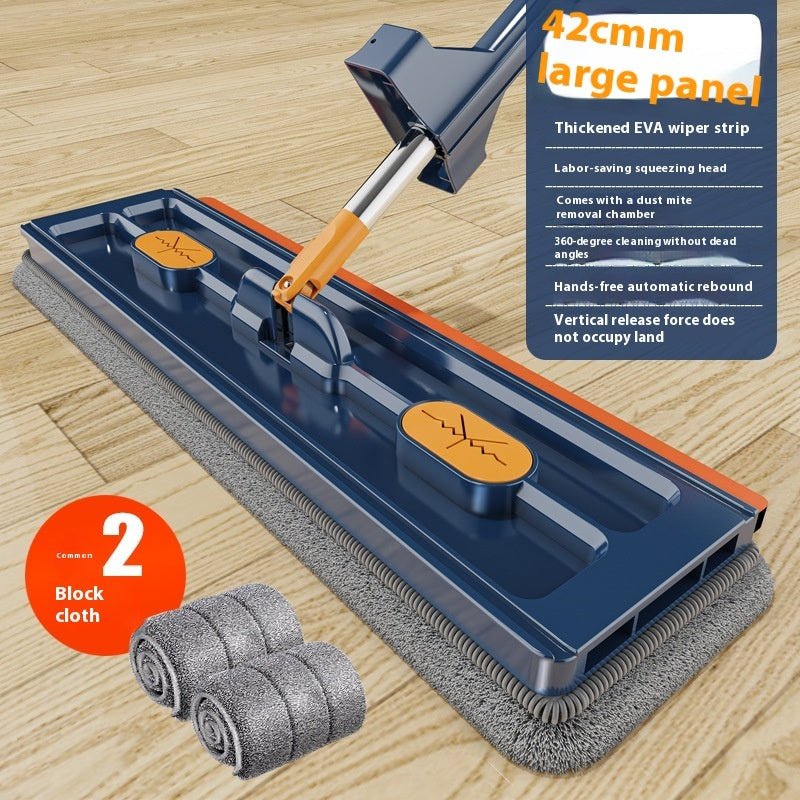 Nouveau Mop Plat Large Style 360° Rotation - Parfait pour Tous Types de Sols - Allomarc.com
