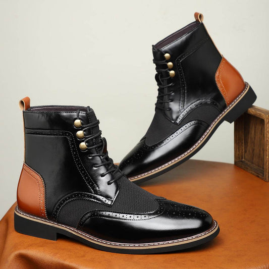 Nouveaux Chaussures Hautes en Cuir Colorées pour Hommes - Allomarc.com