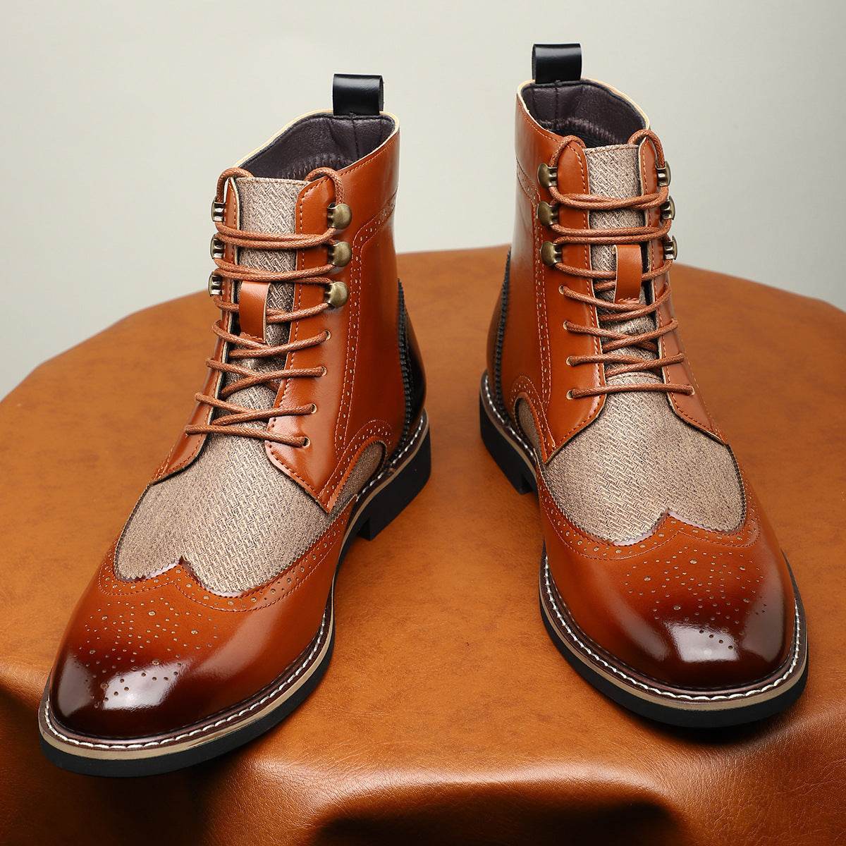 Nouveaux Chaussures Hautes en Cuir Colorées pour Hommes - Allomarc.com