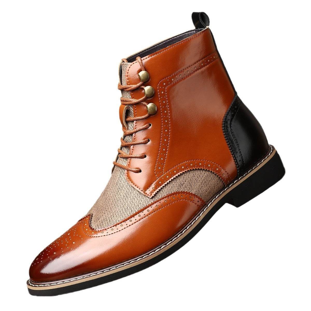 Nouveaux Chaussures Hautes en Cuir Colorées pour Hommes - Allomarc.com