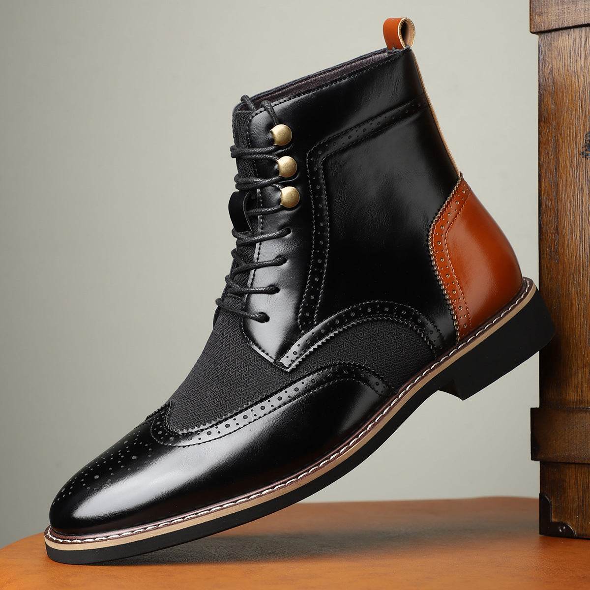 Nouveaux Chaussures Hautes en Cuir Colorées pour Hommes - Allomarc.com
