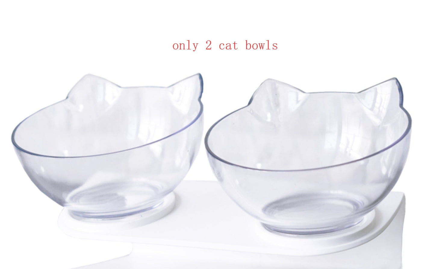 Nouvelle Gamelle Oblique Transparent en Forme d'Oreilles de Chat - Allomarc.com