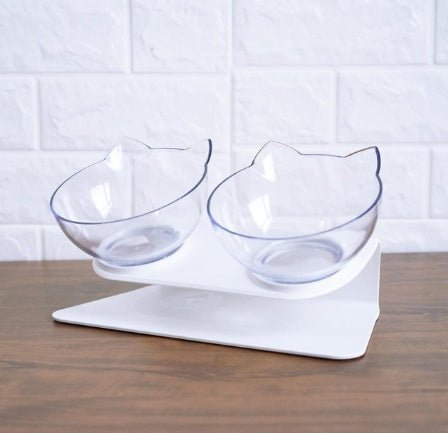 Nouvelle Gamelle Oblique Transparent en Forme d'Oreilles de Chat - Allomarc.com