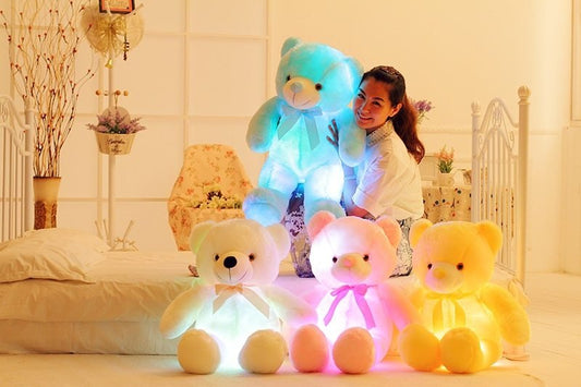 Ours en Peluche LED Lumineux - Cadeau de Noël Coloré pour Enfants - Allomarc.com