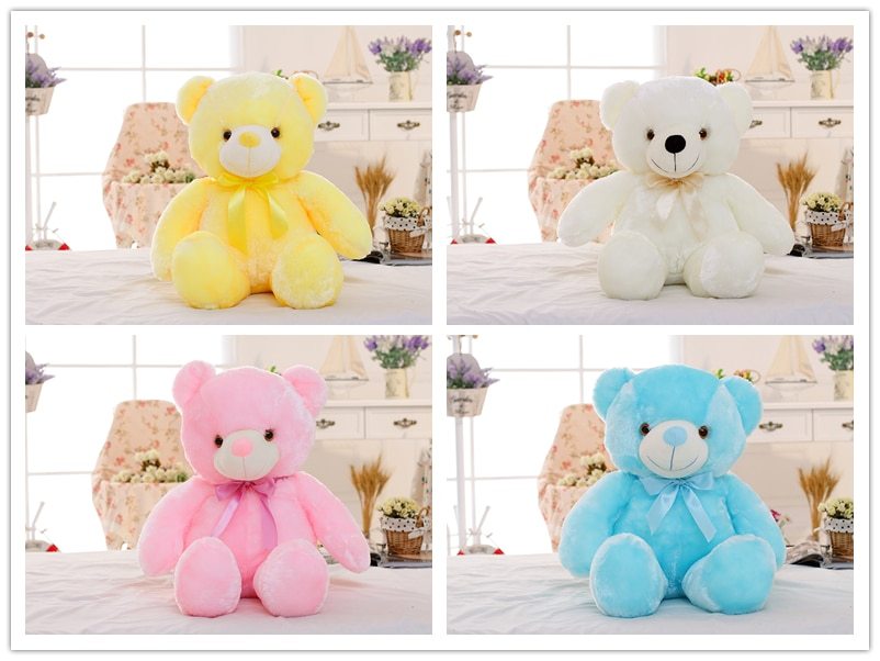 Ours en Peluche LED Lumineux - Cadeau de Noël Coloré pour Enfants - Allomarc.com
