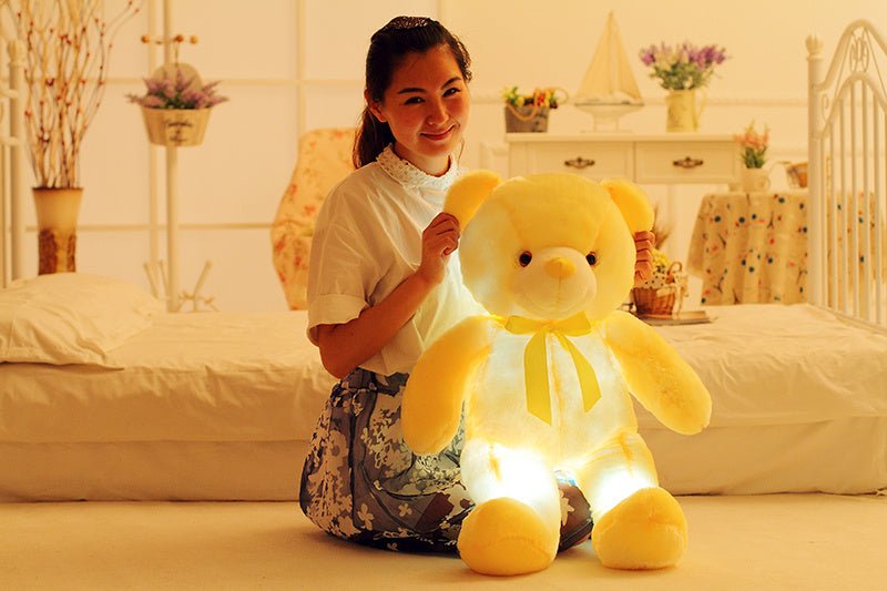 Ours en Peluche LED Lumineux - Cadeau de Noël Coloré pour Enfants - Allomarc.com