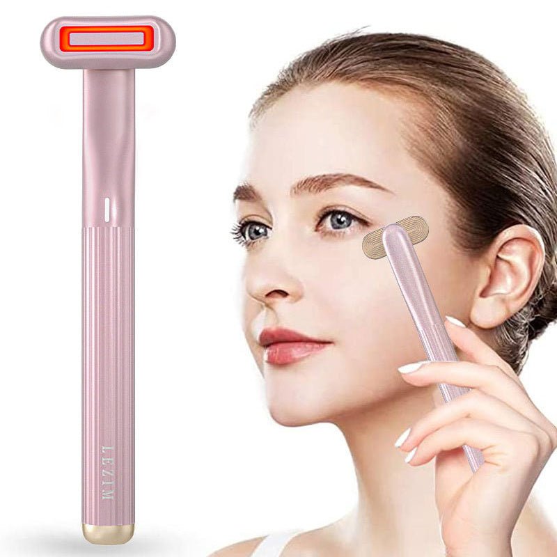Outil de Massage pour le Visage 5 - en - 1 avec Lumière LED Rouge - Allomarc.com
