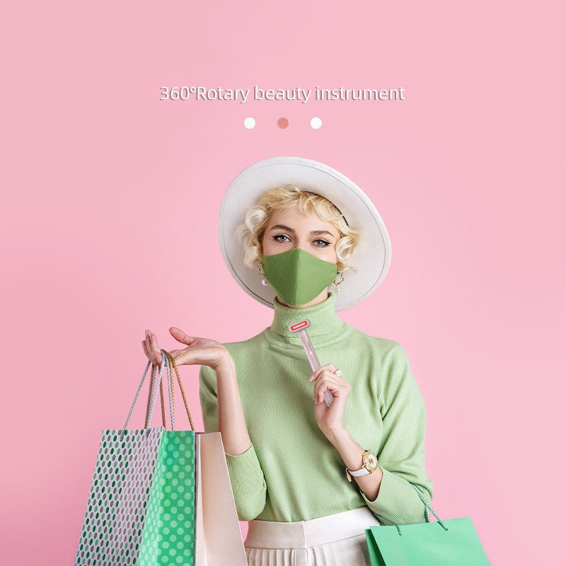 Outil de Massage pour le Visage 5 - en - 1 avec Lumière LED Rouge - Allomarc.com