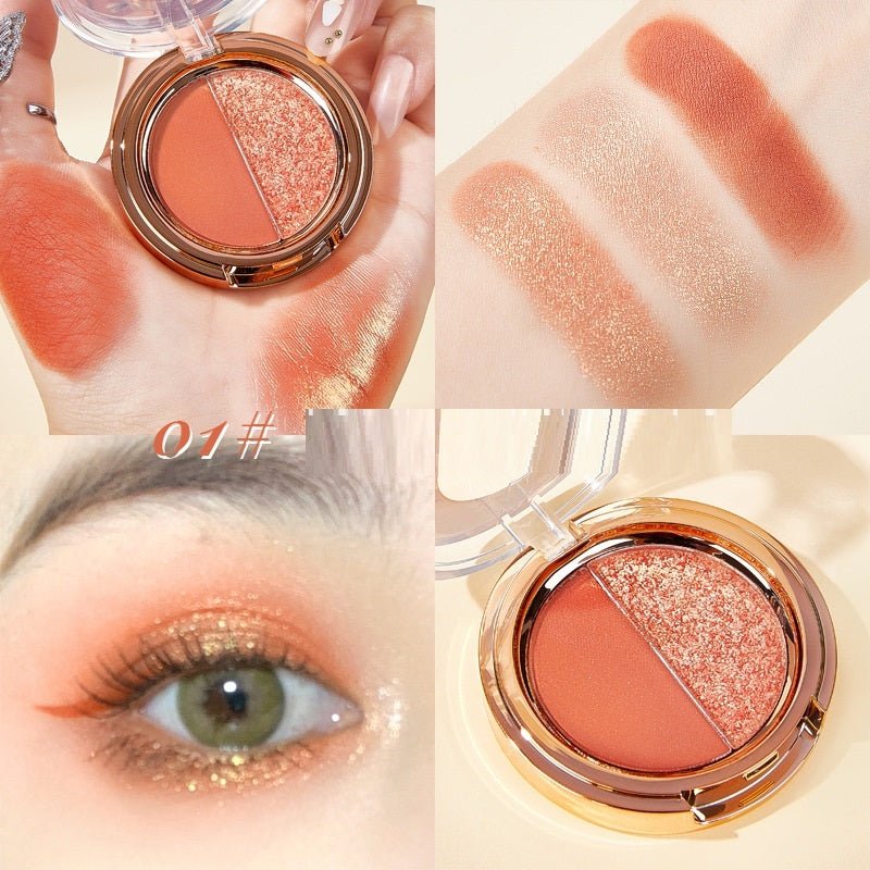Palette d'ombres à paupières Duo Glitter Or Mat Tangerine - Allomarc.com