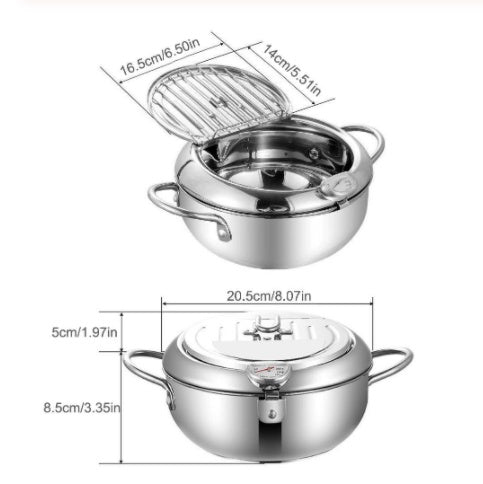 Panier de Friture Pliant Télescopique en Acier Inoxydable - Allomarc.com