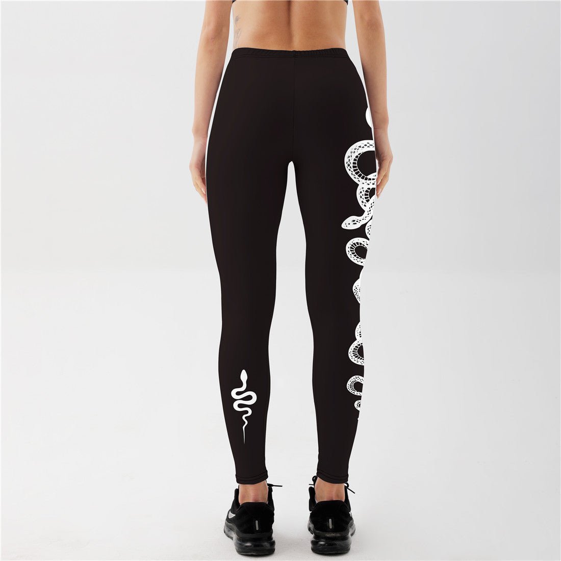 Pantalon de Yoga 3D Argent Serpent Lune Personnalité - Allomarc.com