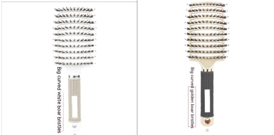 Peigne Courbé Épais avec Brosse de Massage à Huit Griffe - Allomarc.com