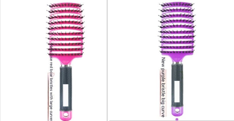 Peigne Courbé Épais avec Brosse de Massage à Huit Griffe - Allomarc.com