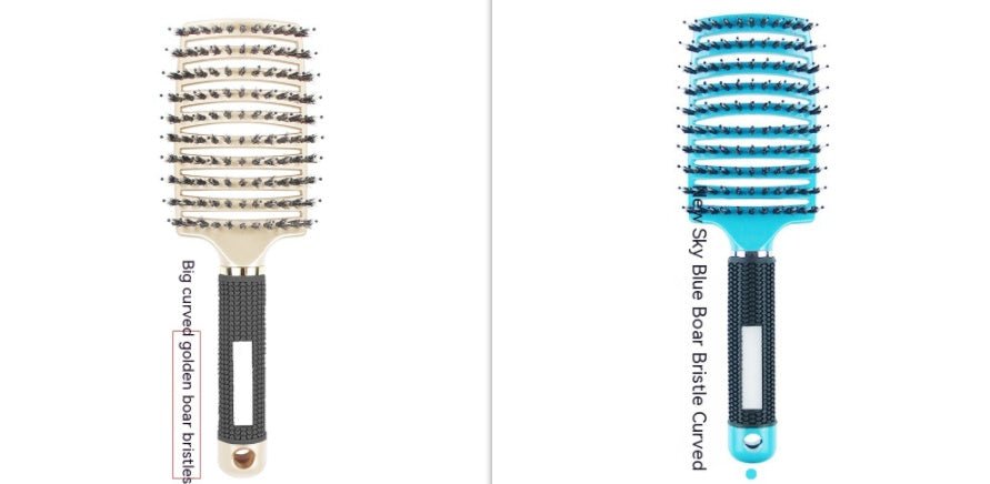 Peigne Courbé Épais avec Brosse de Massage à Huit Griffe - Allomarc.com