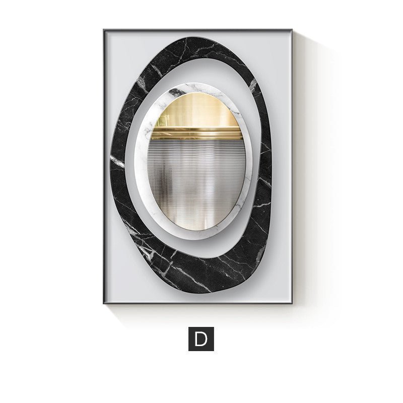 Peinture Abstraite Géométrique sur Toile pour Décoration Murale - Allomarc.com