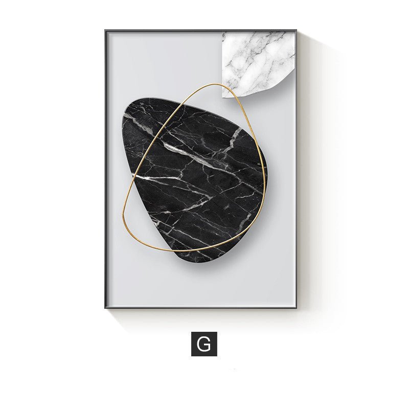 Peinture Abstraite Géométrique sur Toile pour Décoration Murale - Allomarc.com