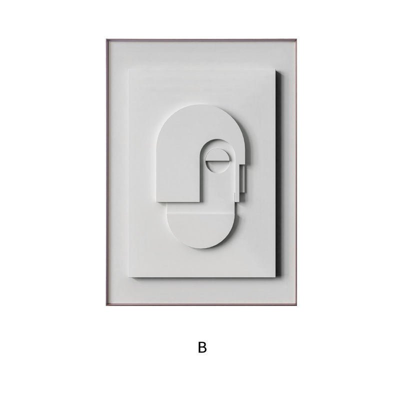 Peinture Suspendue Géométrique Morandi Abstracte en 3D - Allomarc.com