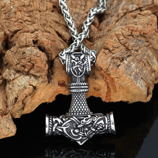 Pendentif en Forme de Marteau Rune Viking Nordique pour Homme - Allomarc.com