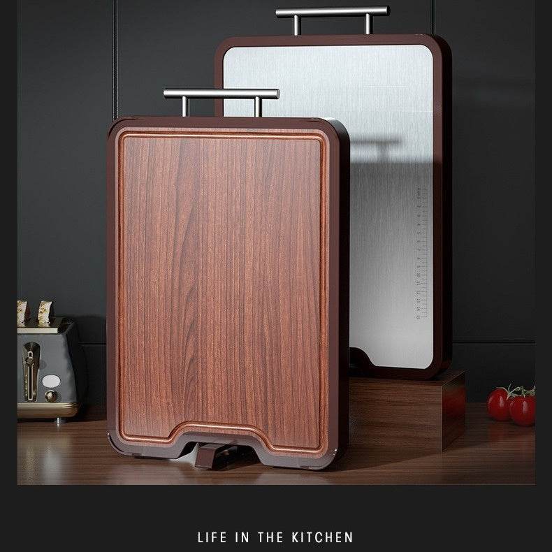 Planche à Découper en Acier Inoxydable et Ébène - Allomarc.com