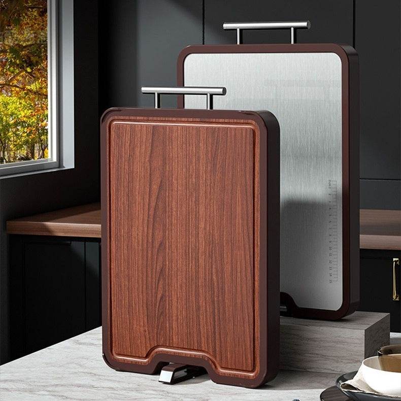 Planche à Découper en Acier Inoxydable et Ébène - Allomarc.com