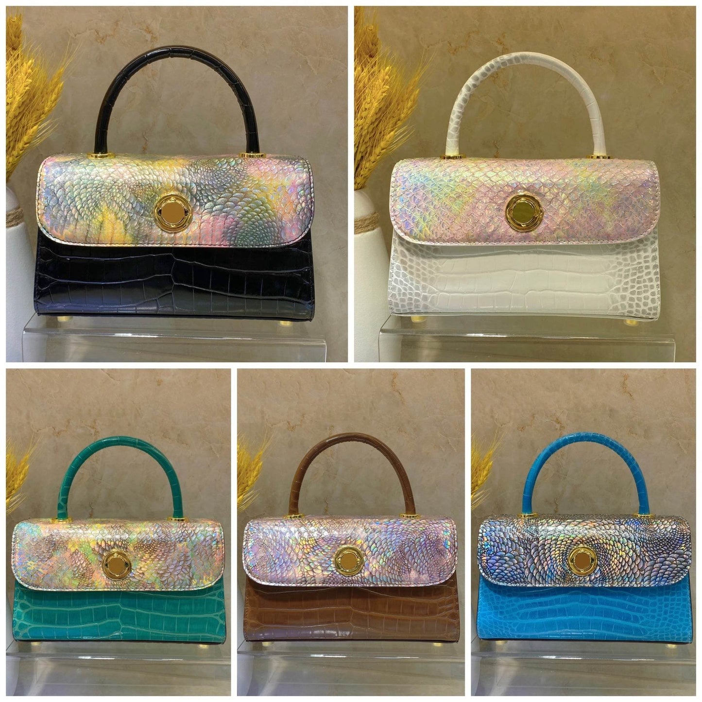 Pochette en Cuir Python Véritable - Allomarc.com