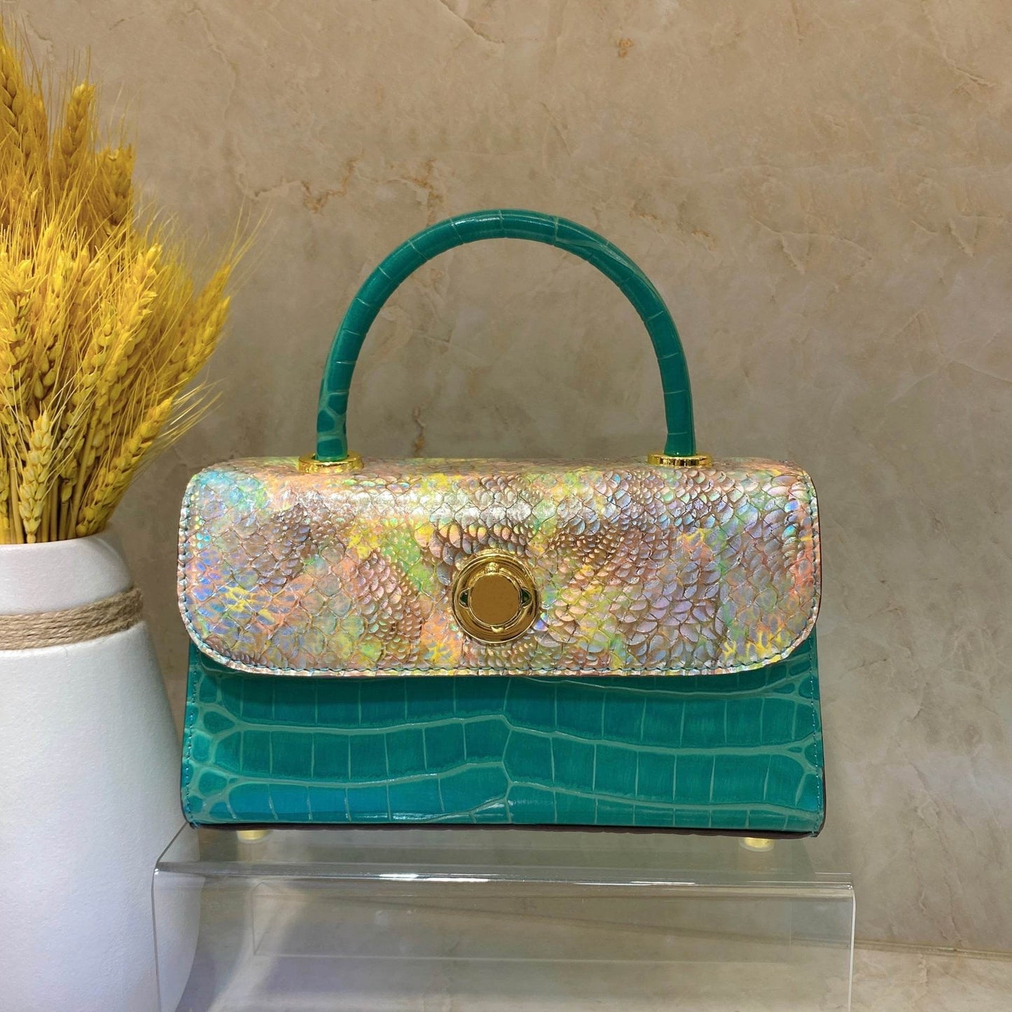 Pochette en Cuir Python Véritable - Allomarc.com