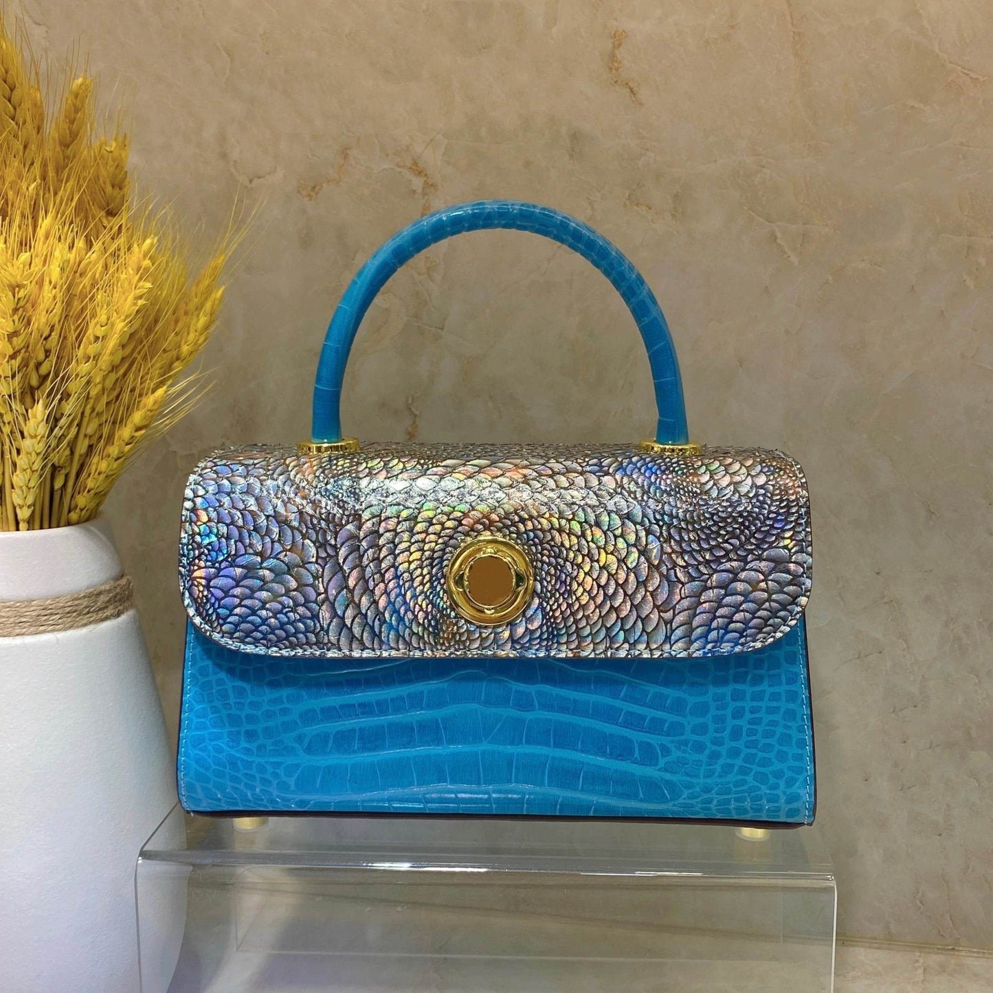 Pochette en Cuir Python Véritable - Allomarc.com