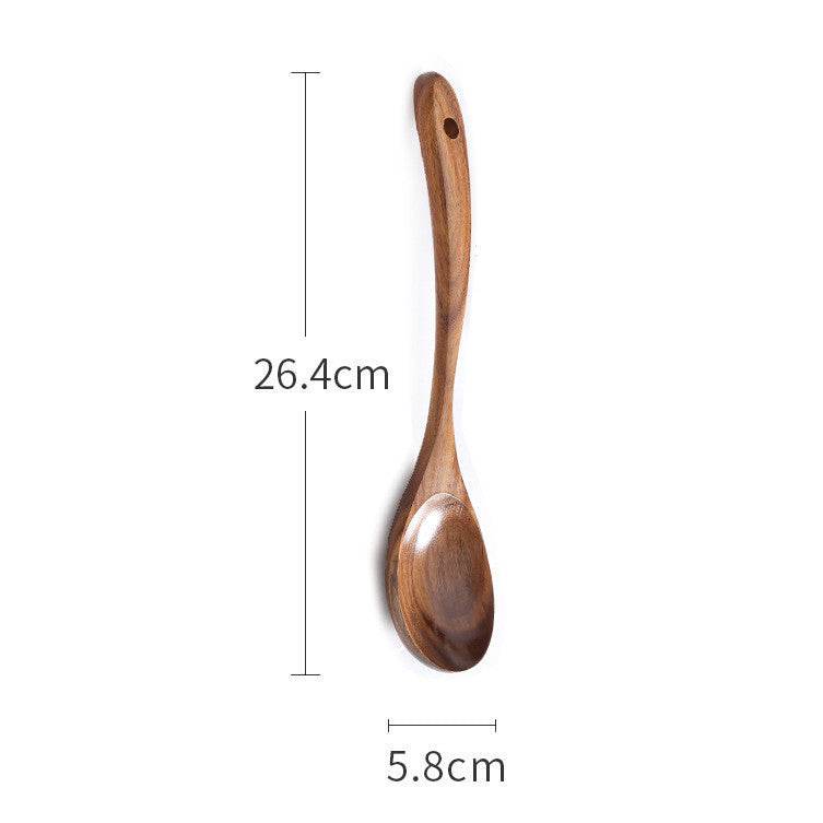 Poêle à Frire en Bois d'Acacia avec Spatule en Bois - Allomarc.com