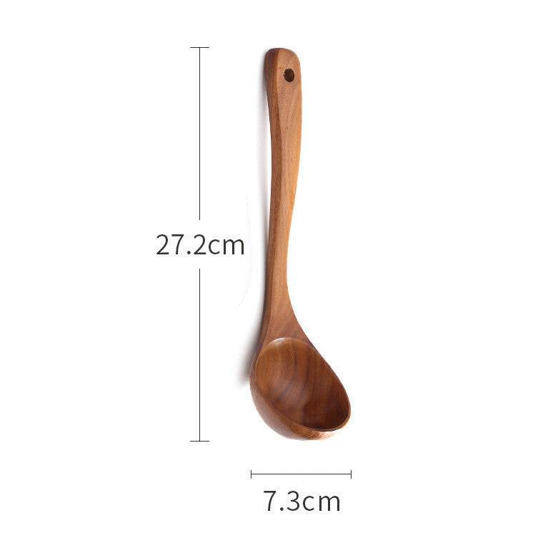 Poêle à Frire en Bois d'Acacia avec Spatule en Bois - Allomarc.com