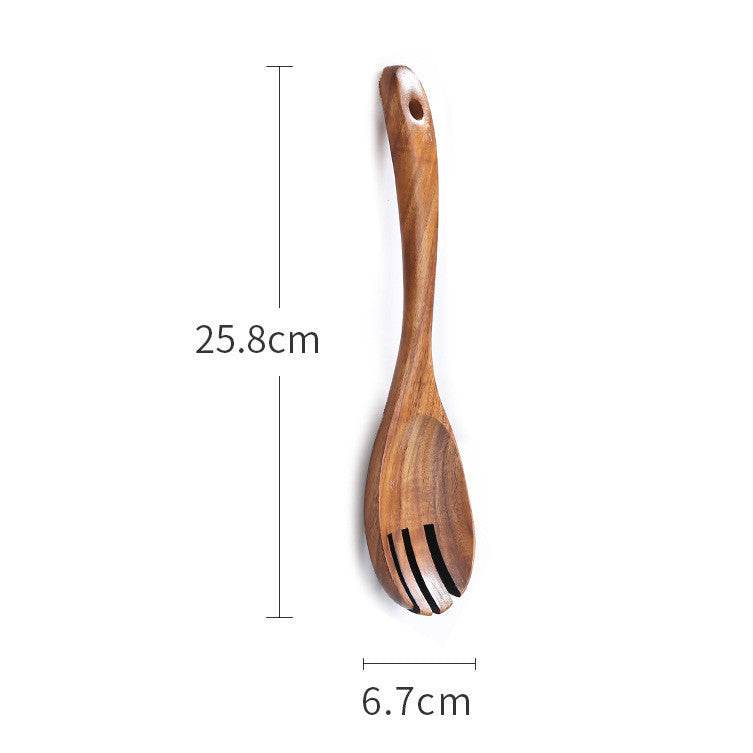 Poêle à Frire en Bois d'Acacia avec Spatule en Bois - Allomarc.com
