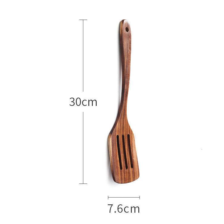 Poêle à Frire en Bois d'Acacia avec Spatule en Bois - Allomarc.com