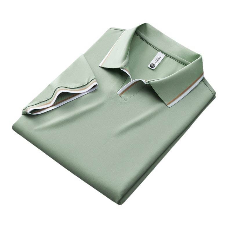 Polo en Soie de Murier à Manches Courtes pour Hommes - Allomarc.com