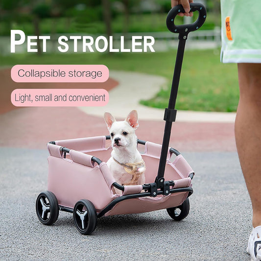 Poussette pour Animaux de Compagnie - Chariot Portable pour Chiens et Chats - Allomarc.com