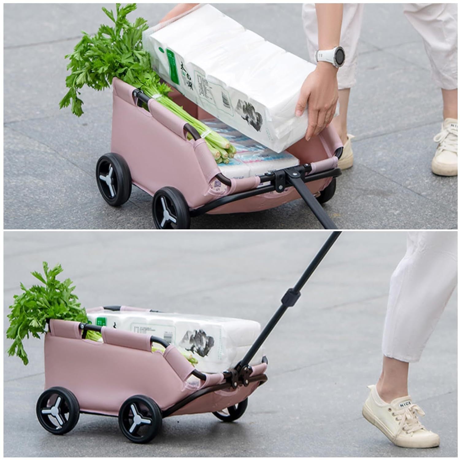 Poussette pour Animaux de Compagnie - Chariot Portable pour Chiens et Chats - Allomarc.com