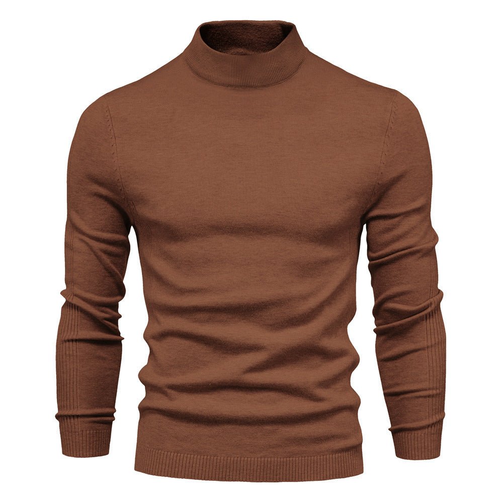Pull Multicolore pour Homme avec Col Montant et Coupe Ajustée - Allomarc.com