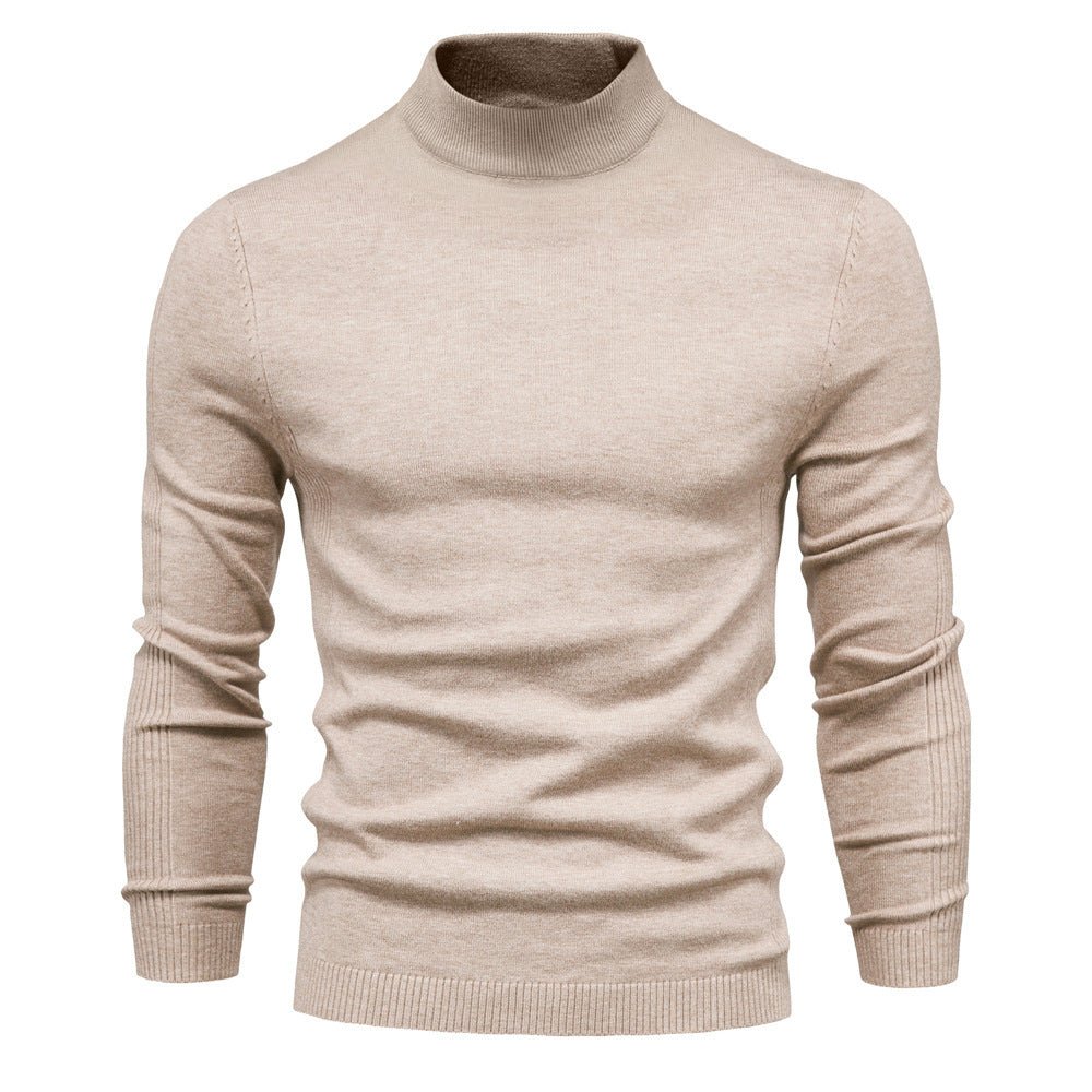 Pull Multicolore pour Homme avec Col Montant et Coupe Ajustée - Allomarc.com