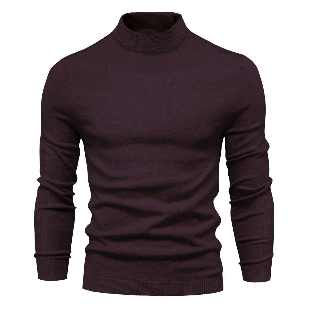 Pull Multicolore pour Homme avec Col Montant et Coupe Ajustée - Allomarc.com