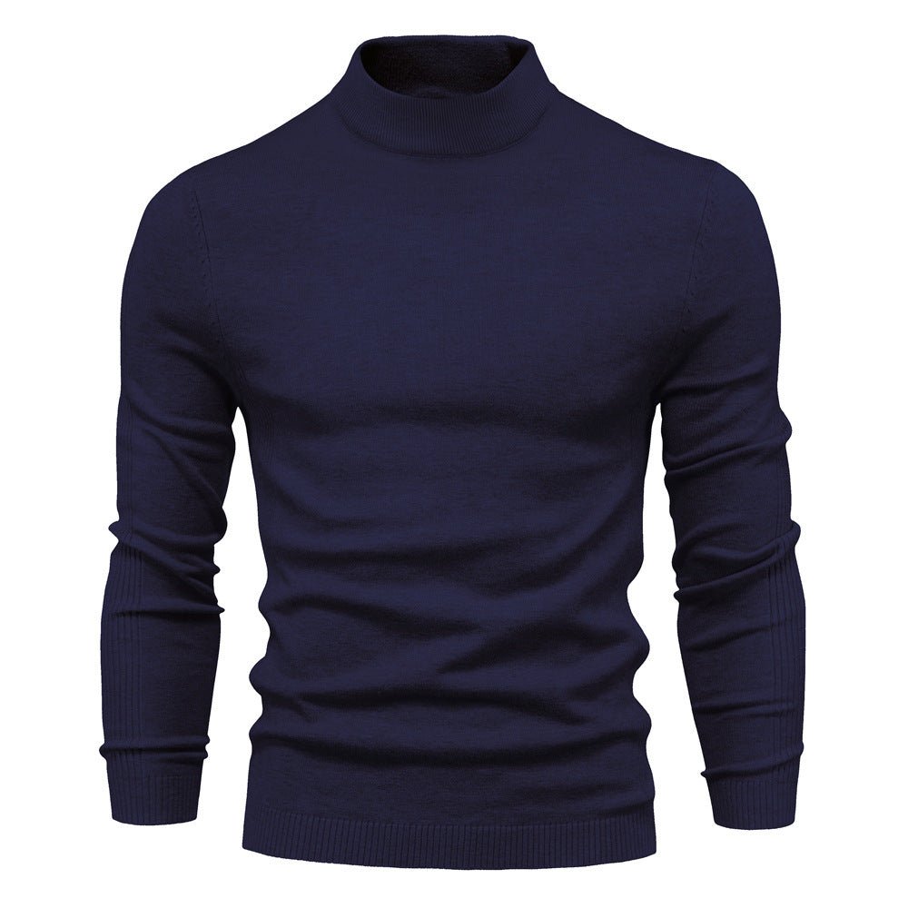 Pull Multicolore pour Homme avec Col Montant et Coupe Ajustée - Allomarc.com