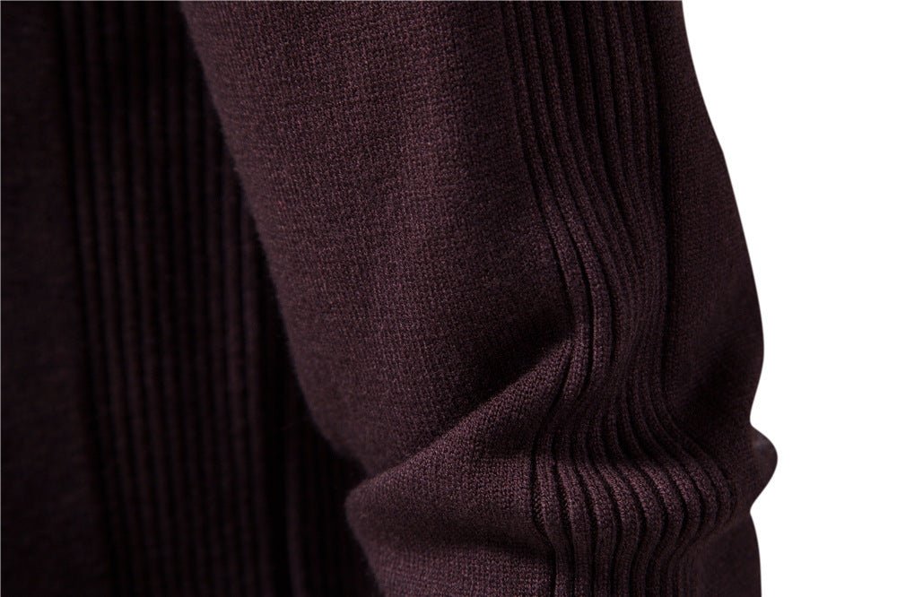 Pull Multicolore pour Homme avec Col Montant et Coupe Ajustée - Allomarc.com