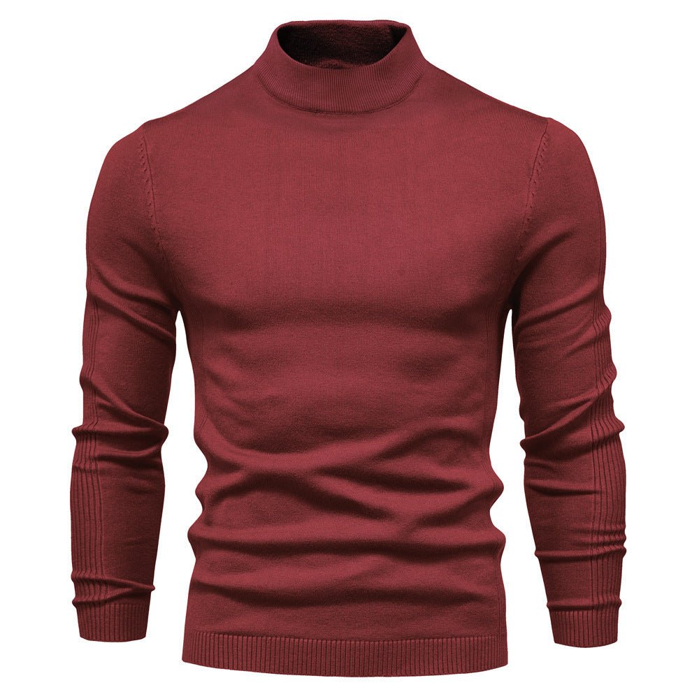 Pull Multicolore pour Homme avec Col Montant et Coupe Ajustée - Allomarc.com
