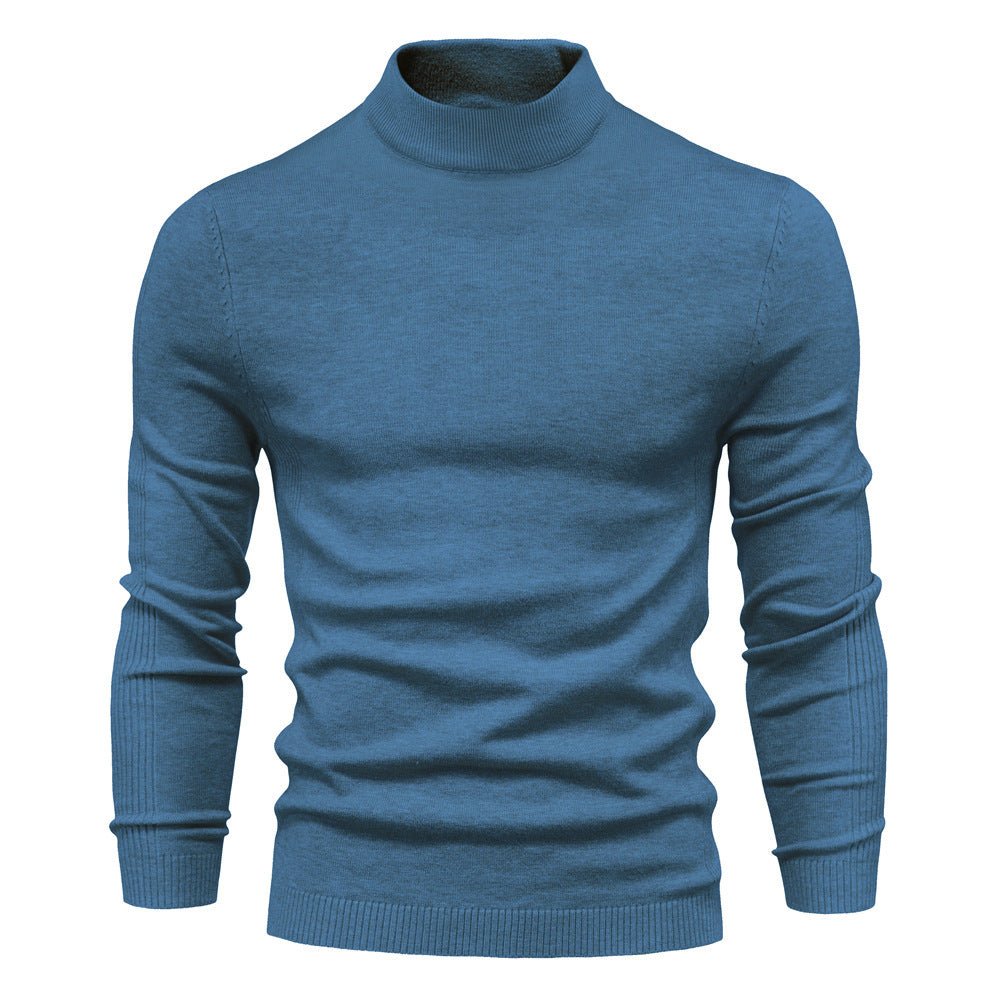 Pull Multicolore pour Homme avec Col Montant et Coupe Ajustée - Allomarc.com
