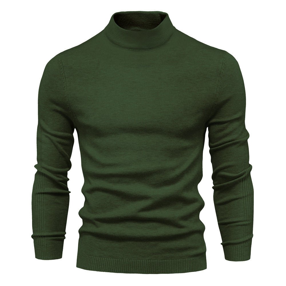 Pull Multicolore pour Homme avec Col Montant et Coupe Ajustée - Allomarc.com