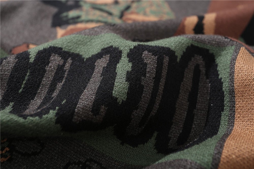 Pull Vintage Jacquard Tricoté Style Européen et Américain - Allomarc.com