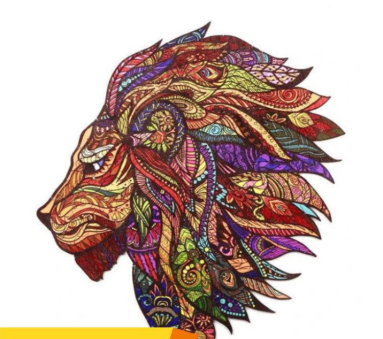 Puzzle en Bois Lion Roi - Allomarc.com