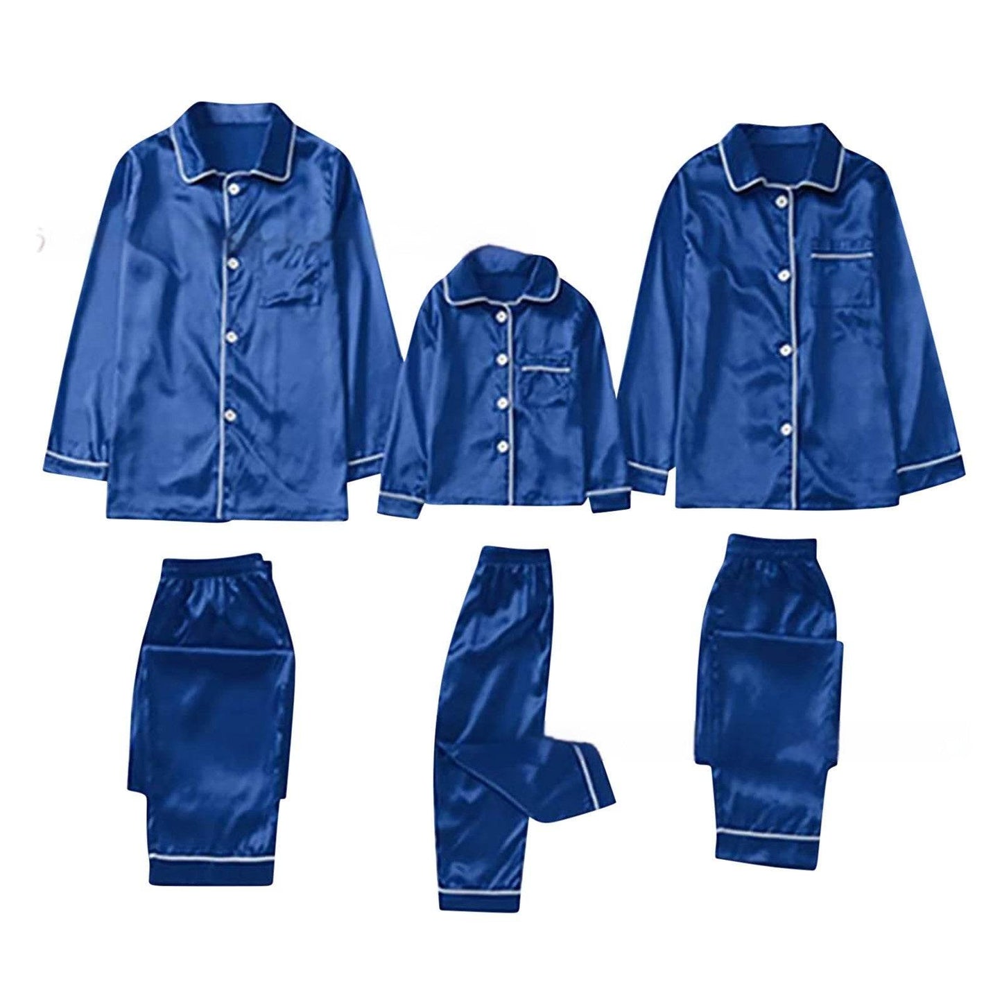 Pyjama en Soie Glacée Parent - Enfant à Manches Longues - Allomarc.com