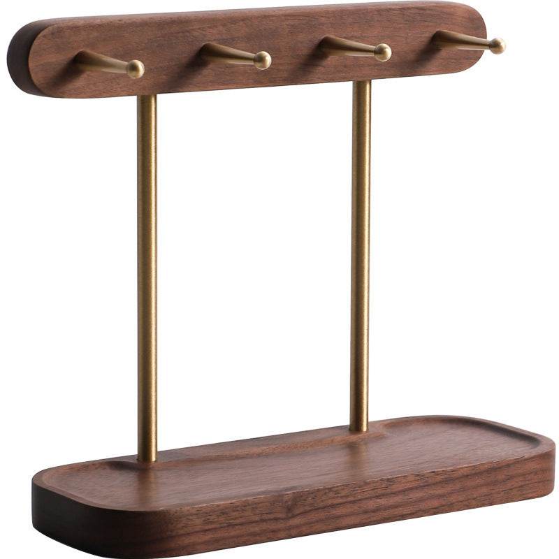 Râtelier en Noyer Noir pour Bijoux et Clés - Allomarc.com