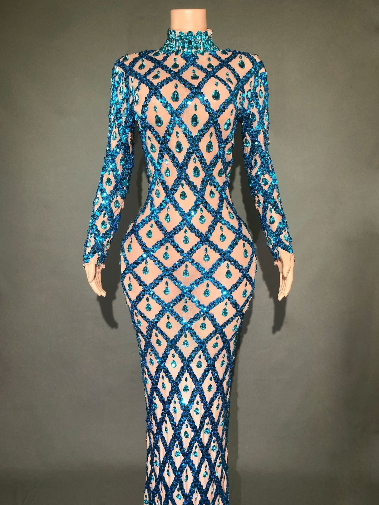 Robe de Soirée Éblouissante en Strass pour Femmes - Allomarc.com