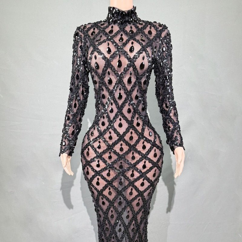 Robe de Soirée Éblouissante en Strass pour Femmes - Allomarc.com