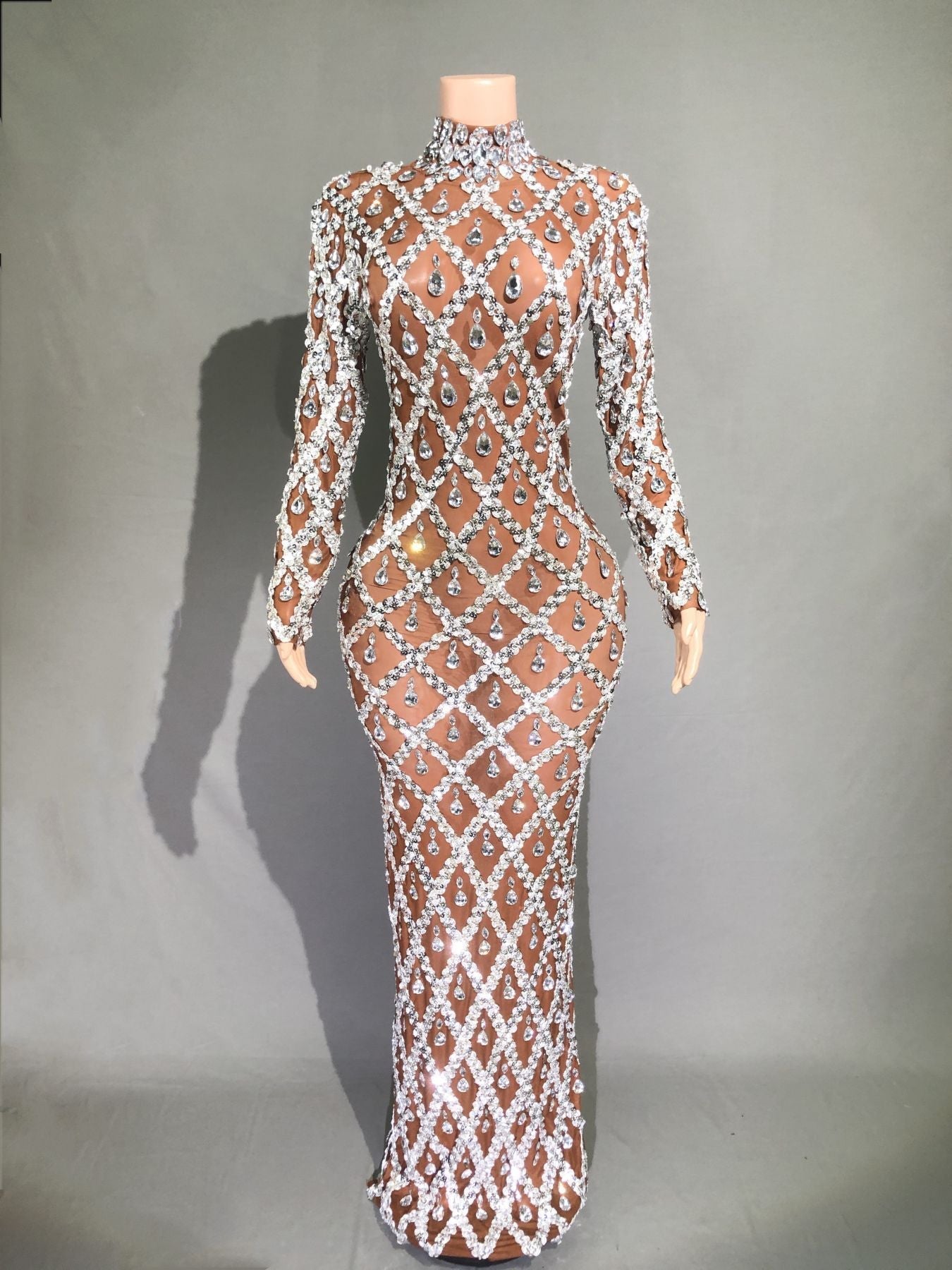 Robe de Soirée Éblouissante en Strass pour Femmes - Allomarc.com